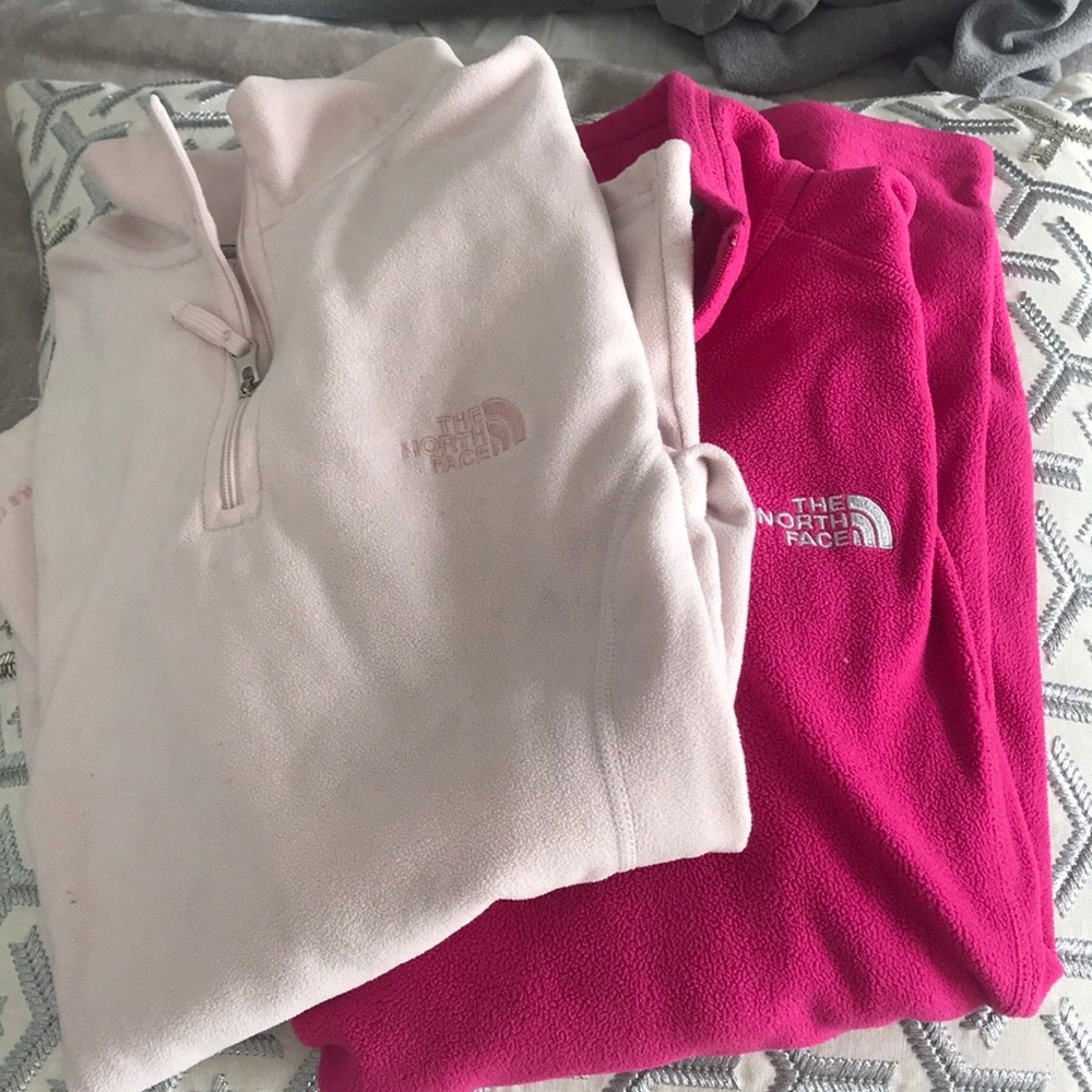2 North Face quarter zips